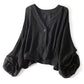👕 SCONTO 50% A TEMPO LIMITATO! ✨ Camicia Donna Leggera Protezione Solare – Scollo V Profondo, Maniche a Lanterna, Strato Trasparente ☀️
