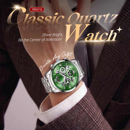 ⌚ OFFERTA LIMITATA 50% DI SCONTO! ✨ Orologio al Quarzo Classico da Uomo – Cinturino Robusto, Stile Senza Tempo 🖤