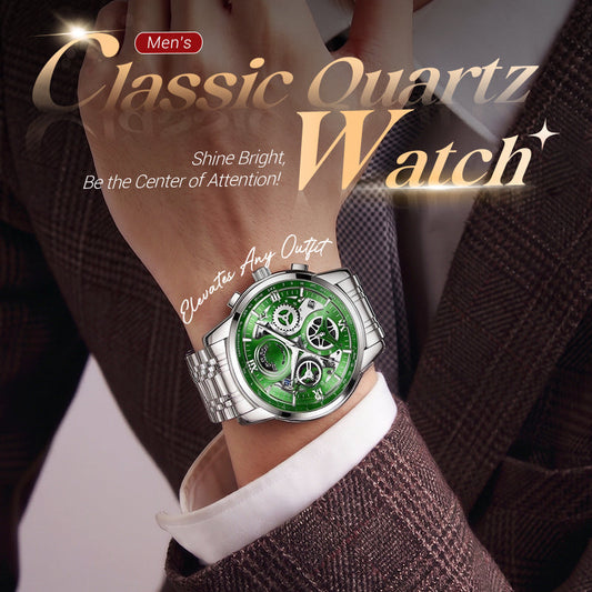 ⌚ OFFERTA LIMITATA 50% DI SCONTO! ✨ Orologio al Quarzo Classico da Uomo – Cinturino Robusto, Stile Senza Tempo 🖤