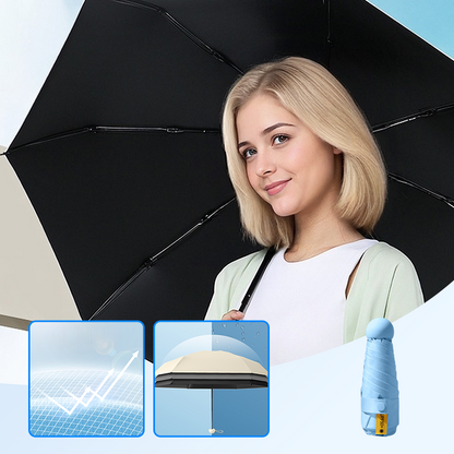 🔥Fino ad esaurimento scorte 50% di sconto!🎉Ombrello Compatto Pieghevole con Protezione UV – UPF 50+, Resistente al Vento & Impermeabile