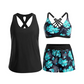 👙🌊Set da bagno da donna in 3 pezzi: tankini con pantaloncini🤸