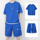 👕 Set T-Shirt e Pantaloncini in Maglia Waffle da Uomo – Tessuto a Effetto Rinfrescante & Design Relaxed Fit 💙