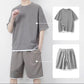 👕 Set T-Shirt e Pantaloncini in Maglia Waffle da Uomo – Tessuto a Effetto Rinfrescante & Design Relaxed Fit 💙