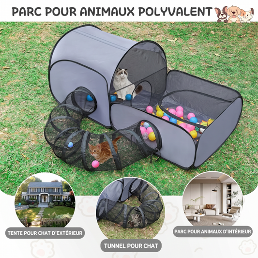 🐱 50% DI SCONTO! 🏠 Casa per Gatti Multifunzionale con Recinzione – Traspirante, Lavabile e Pieghevole – Perfetta come Rifugio, Area Gioco o Lettiera – Comoda e Pratica 🐾✨