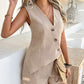 Set da 2 pezzi composto da canotta casual con scollo a V e pantaloncini