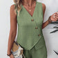 Set da 2 pezzi composto da canotta casual con scollo a V e pantaloncini