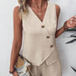 Set da 2 pezzi composto da canotta casual con scollo a V e pantaloncini