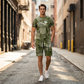 🎉 Saldi 2026 — Oltre 33.000 Venduti! 👕 Set T-Shirt e Pantaloncini da Uomo con Stampa Denim Finto 🧢