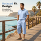 🎉 Saldi 2026 — Oltre 73.000 Venduti! 👕 Completo Estivo da Uomo in Lino - Camicia Ampia e Pantaloncini Cargo Due Pezzi