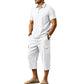 🎉 Saldi 2026 — Oltre 73.000 Venduti! 👕 Completo Estivo da Uomo in Lino - Camicia Ampia e Pantaloncini Cargo Due Pezzi