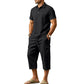🎉 Saldi 2026 — Oltre 73.000 Venduti! 👕 Completo Estivo da Uomo in Lino - Camicia Ampia e Pantaloncini Cargo Due Pezzi