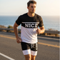 🎉 SCONTO 50% A TEMPO LIMITATO! 👕 Set T-Shirt e Pantaloncini Color Block da Uomo – Tessuto Traspirante & Vita con Coulisse Regolabile 🔥