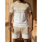 🎉 SCONTO 50% A TEMPO LIMITATO! 👕 Set T-Shirt e Pantaloncini Color Block da Uomo – Tessuto Traspirante & Vita con Coulisse Regolabile 🔥