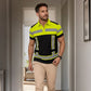 Camicia da Uomo ad Alta Visibilità Riflettente a Maniche Corte
