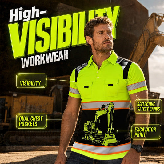 🎉 OFFERTA LIMITATA 50% DI SCONTO! 🚜 T-Shirt con Grafica Escavatore – Design Robusto & Comfort Traspirante per Cantiere o Weekend ☀️