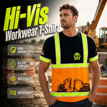 👷 50% DI SCONTO! 🦺 T-Shirt da Lavoro Alta Visibilità – Pannelli Fluorescenti, Banda Riflettente & Tessuto Traspirante – Ideale per Cantiere, Viabilità e Lavori Esterni – Taglie XS a 6XL ✨💪