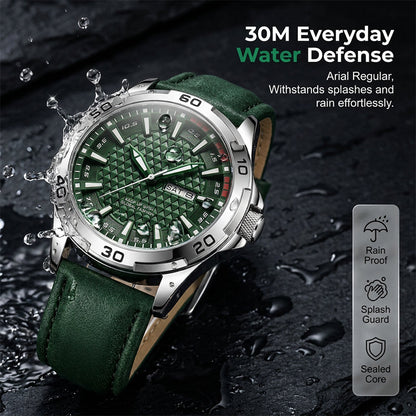⌚ OFFERTA A TEMPO LIMITATO 50% DI SCONTO! 💥 Orologio da Polso Sportivo al Quarzo Luminoso 30M da Uomo – Quadrante Geometrico 3D, Antigraffio, Resistente all'Acqua ✨