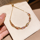 📢📢50% DI SCONTO!! ⏰ Bracciale Regolabile Retrò Intrecciato con Zirconi Multicolore da Donna