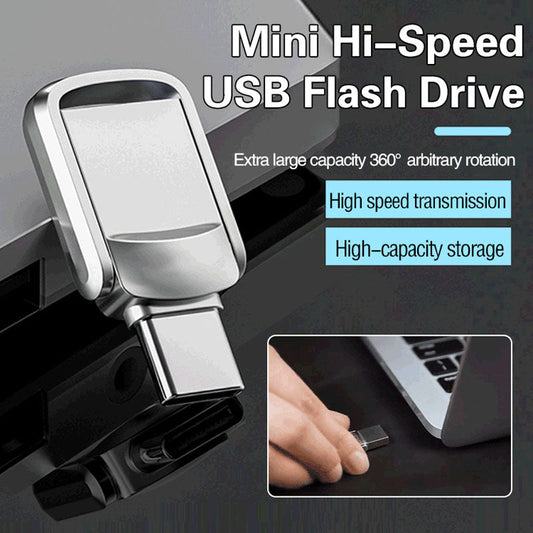 🔥 50% DI SCONTO! 💾 Chiavetta USB 2-in-1 con USB-C & USB-A ✨ Trasferimento Dati Rapido, Scocca Metallica Girevole & Compatibile con Smartphone, Tablet e PC