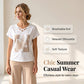 🎉 OFFERTA LIMITATA 50% DI SCONTO! 🌸 Completo Casual Due Pezzi da Donna Scollo a V e Pantaloni Corti – Vestibilità Rilassata & Tessuto Premium Amico della Pelle ✨