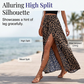 🌸 ORA 50% DI SCONTO! 🌸 Gonna Maxi da Donna con Stampa Leopardata e Spacco Alto