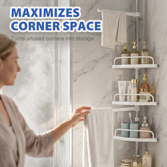 🧴🚿 Scaffale Bagno Antiruggine – Aste in Acciaio Inossidabile, Cestelli Rimovibili, Agganciabili e Lavabili, Addio ai Fondi di Bottiglia Appiccicosi e alle Macchie di Calcare 🔍🧹