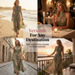 🌸 50% DI SCONTO! 👗 Elegante Vestito Maxi con Stampa Floreale & Collo all'Americana – Tessuto Fluente, Valorizzante & Stile Boho – Ideale per Estate, Vacanze & Serate Calde ☀️