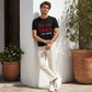 T-Shirt Nera da Uomo con Slogan Tedesco Divertente – Casual Manica Corta Girocollo