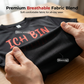 T-Shirt Nera da Uomo con Slogan Tedesco Divertente – Casual Manica Corta Girocollo