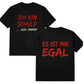 T-Shirt Nera da Uomo con Slogan Tedesco Divertente – Casual Manica Corta Girocollo