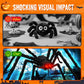🕷️ SCONTO 50% | Ragno Gigante di Halloween 🎃 Occhi Luminosi 🕷️ Decorazione da Giardino Spettacolare