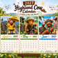 2027 Funny Highland Cow Wall Calendar | A4 Hanging Calendar | Designed by Isabel Kline 🐮📅 Calendario da parete 2027 con mucca scozzese divertente | Calendario appendibile A4 | Progettato da Isabel Kline ✨🎨