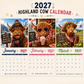2027 Funny Highland Cow Wall Calendar | A4 Hanging Calendar | Designed by Isabel Kline 🐮📅 Calendario da parete 2027 con mucca scozzese divertente | Calendario appendibile A4 | Progettato da Isabel Kline ✨🎨