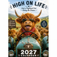 2027 Funny Highland Cow Wall Calendar | A4 Hanging Calendar | Designed by Isabel Kline 🐮📅 Calendario da parete 2027 con mucca scozzese divertente | Calendario appendibile A4 | Progettato da Isabel Kline ✨🎨