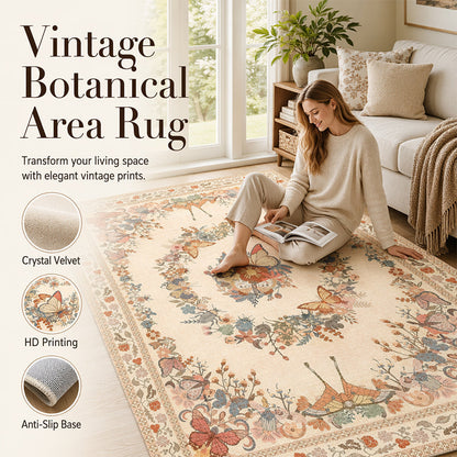 🛍️ 50% DI SCONTO – Morbido Tappeto in Cristallo con Motivo a Farfalle e Fiori – per Soggiorno, Camera da Letto e Corridoio – Facile da Pulire e Versatile 🦸