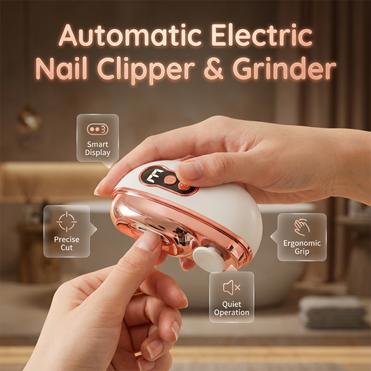 🏠 50% DI SCONTO – Taglia-unghie & Lucidatore Elettrico 2-in-1 – Taglio & Levigatura Automatici, Silenzioso, Sicuro & Ricaricabile – per Tutta la Famiglia ✨