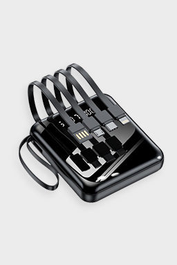 🔋 50% DI SCONTO! 📱 Mini Powerbank con 4 Cavi Integrati – Compatta & Potente – Ideale per Viaggi, Spostamenti e Uso Quotidiano ⚡