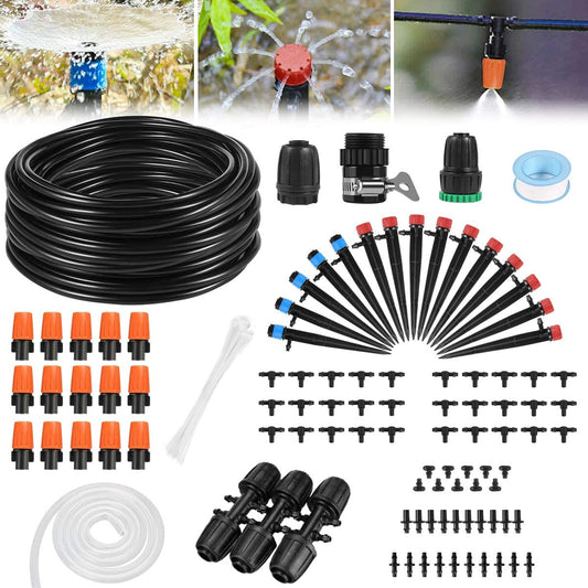 Kit di Irrigazione Automatica a Goccia per Giardino, Irrigatore a Risparmio Idrico