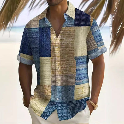 👔 OFFERTA LIMITATA 50% DI SCONTO! ✨ Camicia Uomo a Motivo Contrastante – Camicia Casual per Tutti i Giorni 🌿
