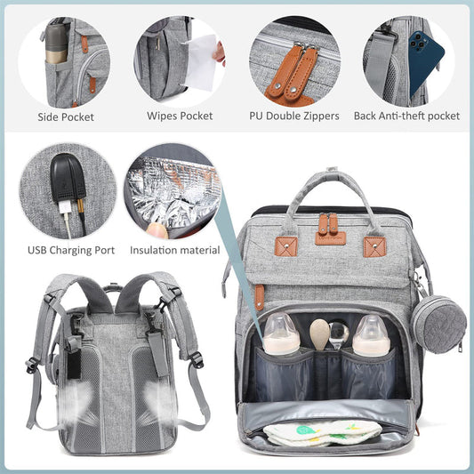 🔄 2 in 1: Borsa Fasciatoio Pieghevole + Lettino da Viaggio 👶🧳 | Il compagno di viaggio definitivo! ⭐