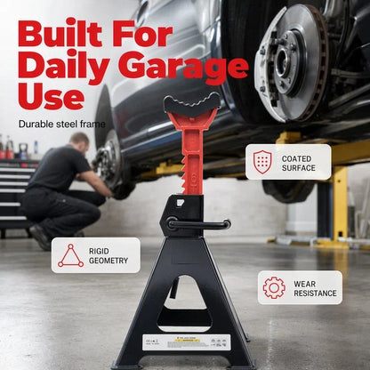🔧 50% DI SCONTO! ⚡ Cavalletto di Supporto per Auto Uso Pesante – Fino a 3t di Portata, Regolabile in Altezza e Antiruggine – Stabile e Sicuro per Ogni Officina 🛠️