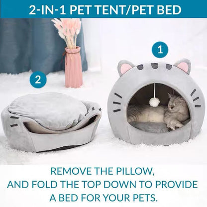 Cuccia e Tenda 2 in 1 per Animali Domestici