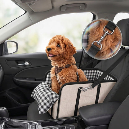 Rialzo Auto di Sicurezza per Animali Domestici – Imbottitura Morbida, Cintura di Sicurezza, Manici Pratici, Tessuto Oxford 🐶🚗✨