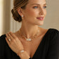 Elegante Set di Gioielli con Strass in 4 Pezzi