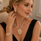 Elegante Set di Gioielli con Strass in 4 Pezzi