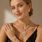 Elegante Set di Gioielli con Strass in 4 Pezzi