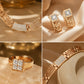 Elegante Set di Gioielli con Strass in 4 Pezzi