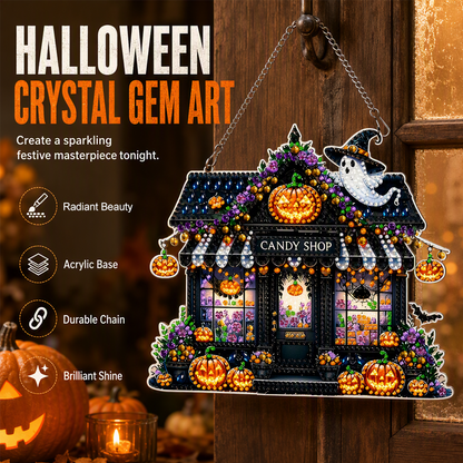 Kit Decorazione Pendente Fai-da-Te con Gemme Scintillanti per Halloween
