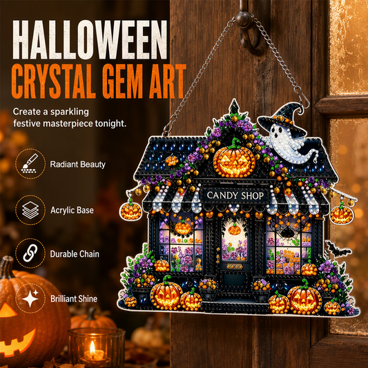 Kit Decorazione Pendente Fai-da-Te con Gemme Scintillanti per Halloween