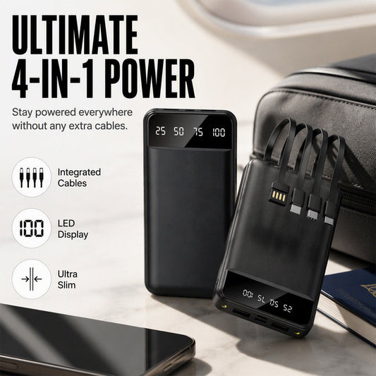📢📢50% DI SCONTO!! ⏰🏕️ Saldi 2026 — Oltre 28.200 Venduti! ⚡ Power Bank ad Alta Capacità con Cavi Integrati